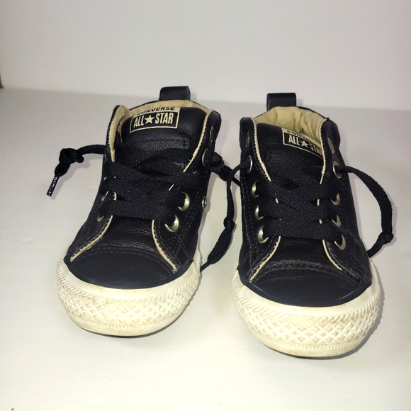 Converse All Star Chuck Taylor Junior Kids Black Size 11.5 Shoes - Picture 3 of 6